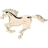 Kokoma Vintage Horse Brooch Pin for Women Men Running Horse Lapel Pins Animal Corsage Dress Suit Shirt Scraf Clip Safety Pins Fashion Accessory for Cloth