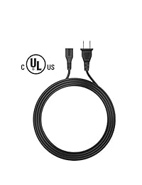 PWR + ® 6 ft polarizadas de 2 Clavijas Cable de alimentación para Vizio, SHARP, Sanyo, Emerson LED TV LCD HDTV Smart