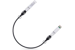 10G SFP+ Twinax Cable, Direct Attach Copper(DAC) Passive Cable, 0.25m (0.82ft), for Cisco SFP-H10GB-CU0.25M, Meraki, Ubiquit,