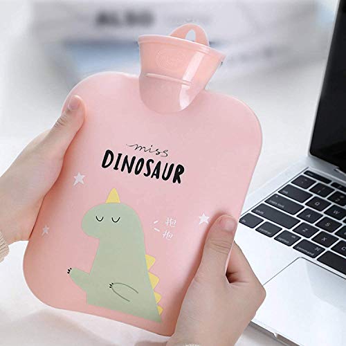 Hot Water Bottle Rubber Warm Water Bag with Soft Plush and Knit Cover,Hot Water Bag for Neck and Shoulder, Back, Legs,Waist Warm (1000ML)