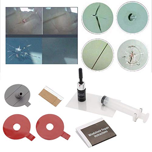 Auto Glass Repair Tool,SuperUS Auto Glass Repair Kit Windshield for Chip & Crack Repair Tools Utile Power (1 Set, Multicolor)