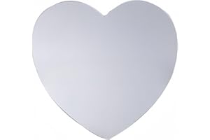 For Autohesion Wall Mirror Heart Shaped Decorative Acrylic Glass for Bedroom Bathroom Living Room Entryway Home Decor(40CM)