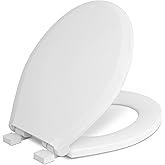 Centoco Lift-Off, Round Toilet Seat, Lift and Clean and Soft Close, Slow Close Toilet Seat, Closed Front with Cover, Plastic,