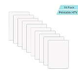 Printable Heat Transfer Vinyl Inkjet Printer Iron on HTV A4 Size for Light Fabrics or White T-shirts, Pack of 10