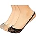 kilofly Lace Liner No Show Sling Back Socks with Forefoot Cushion [Set of 3 pairs] Black,One Size
