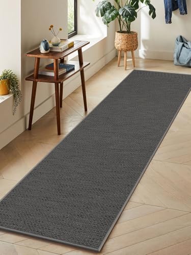 LEKEEPGO Küchenteppich 65x240cm, Küchenläufer, Teppich Läufer Küche, Grau