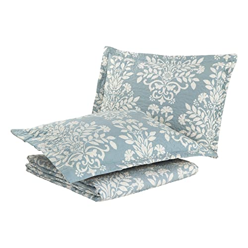 Laura Ashley Rowland Collection Quilt Set 100 Cotton, Reversible