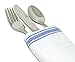 Royal 14 x 25-Inch Classic Kitchen Cotton Towels, White with Blue Stripe (15 Pack)