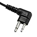 abcGoodefg D Shape Earpiece Headset PTT Mic for Motorola Two Way Radio Walkie Talkie 2pin (5 PACK)