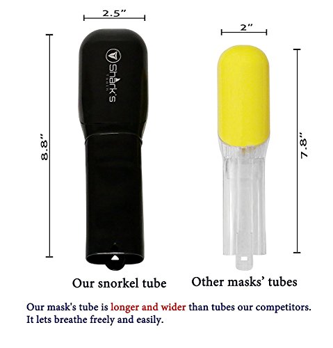 Snorkel Mask Full Face- EasyBreath - 180⁰ Panoramic Seaview - Rainbow Mirror Lenses HD - Design Scuba Mask - Anti-Leak & Anti-Fog - Adjustable Silicone Straps (Carbon,L/XL) - Thumbnail 7