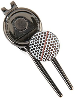 Divot Tool with Magnetic Alignment Golf Ball Marker