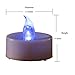 Mars Blue Flameless Candles Flickering Tea Lights - LED Candle Tealight Free Fake Rose Petals - 1.4X1.4 Height 72+ Hours - Gift Set for Him, Her, Brides, Thanksgiving, Christmas.