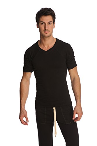 4-rth Raglan Virtual Crew Neck (M, Black)
