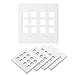Cable Matters (5-Pack) Double Gang 12-Port Keystone Jack Wall Plate in White