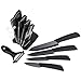 5 PCS Ceramic Knife Set Kitchen Knife Cutlery Set with Acrylic Block Chef Knife Slicing Knife Fruit Slicer Fruit Parer Peeler Set
