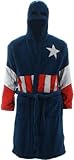 Marvel Universe Captain America Mens Fleece Bathrobe