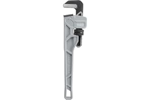 Klein Tools 68224 14-Inch Cast Aluminum Pipe Wrench, Heavy Duty Adjustable Plumbing Wrench with I-Beam Handle, 2-Inch Jaw Cap