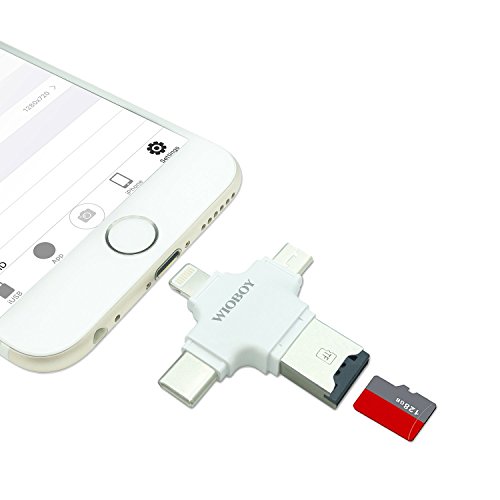 wioboy 4in1 Micro SD Card Reader, External Storage Memory Adapter