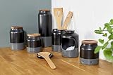 Cole & Mason Duxford Black/Grey Spoon Rest Ceramic Utensil Holder view 9