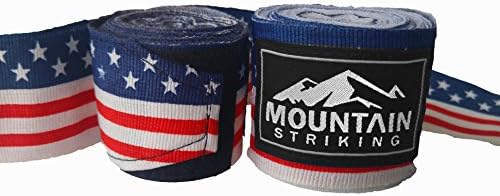 Mountain Striking Hand Wraps, 180" Semi-Elastic, Great For Boxing &amp; Muay Thai