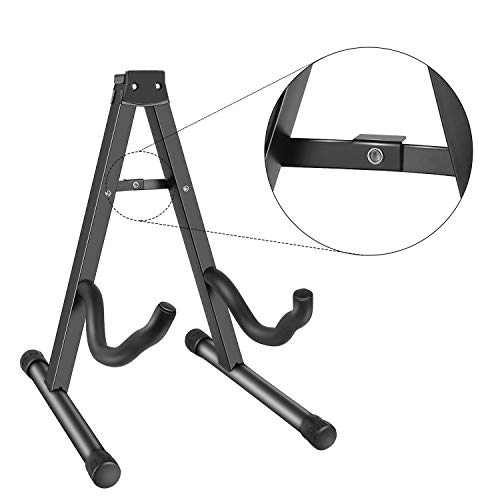 LIHEXING Folding Guitar Stand, Universal A Frame Guitar Floor Stand Holder for Acoustic Guitar, Classic Guitar, Electric Guitar and Bass Guitar - Thumbnail 3