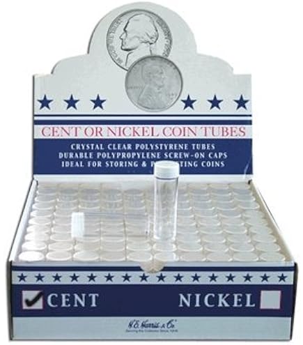 Coin Tubes Round Clear Coin Tubes With Screw On Lid By Edgar Marcus