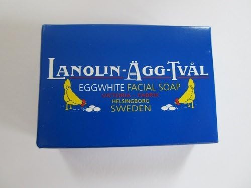 Lanolin-Agg-Tval Swedish Eggwhite Facial Soap 15g by Victoria Scandinavian Soap AB