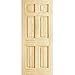6-Panel Door Interior Slab, Solid Pine (80x30)
