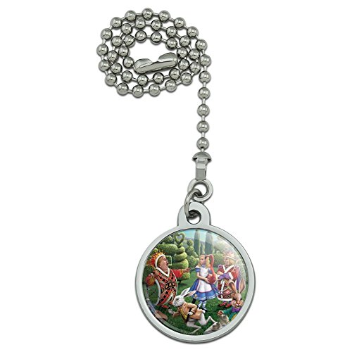 Alice in Wonderland Garden Party Ceiling Fan and Light Pull Chain