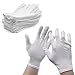 Aspire 12 Pairs Thicken Cotton Jewelry Work Glove-White-Small