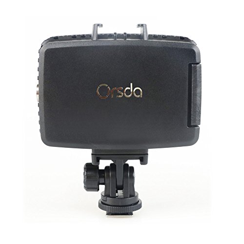 Orsda Video Diving Light 40M Waterproof 1800LM 60 LED Driving lamp video light for GoPro Hero 6/5/4/3+/3/2 Sports Camera Xiaomi Yi SJCAM Action Cam & for DSLR Camera + 2 Battery 18650 Black OR005