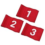 KINGTOP Numbered Golf Flag with Tube Inserted, All 8" L x 6", Putting Green Flags for Yard, 420D Nylon Mini Pin Flags