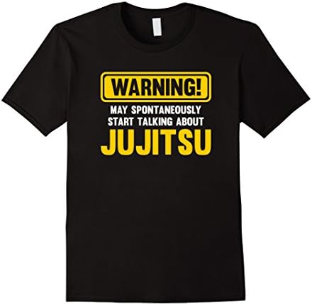 Mens Jujitsu T-Shirt | May Start Talking About Jujitsu Large Black