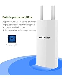 Extensor de rango WiFi para exteriores, Comfast de alta potencia 300 Mbps 2,4 GHz Wi-Fi señal Booster, AP repetidor punto de acceso inalámbrico enrutador extensible WiFi a todo el hogar y jardín