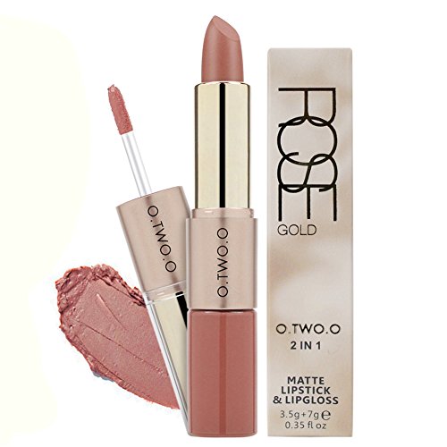 O.TWO.O Makeup Velvet Matte Lipstick Matte liquid Lipgloss 2 in 1 Batom Waterproof Long Lasting Lip Make Up (08)