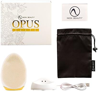 Electric Ultrasonic Face Cleansing Facial Brush Silicone Facial Brush, Cleanser and Massager - Waterproof, Vibrating Sonic Body Cleansing System, 8000RPM (White)