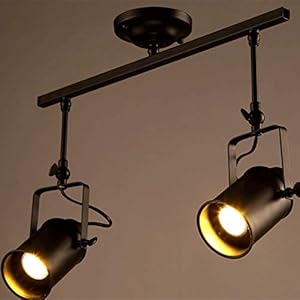 Shengyang, Outdoor Lights, Solar lights Outdoor, Rechte Bar Plafondspot, voor Woonkamer en Showroom-black||2 head