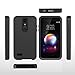 Case for LG K30 X410/LG Premier Pro L413DL/LG Phoenix Plus/LG Xpression Plus, AMENQ 3 IN 1 Heavy Duty Protection with Shockproof Silicone Rubber Shell and Scratch Resistant PC Armor Phone Cover -Black