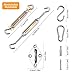 Shade Sail Hardware Kit, Awroutdoor Stainless Steel Hardware Kit for Triangle Square Rectangle Sun Shade Sail Installation for Garden Patio Lawn ,42 Pcs
