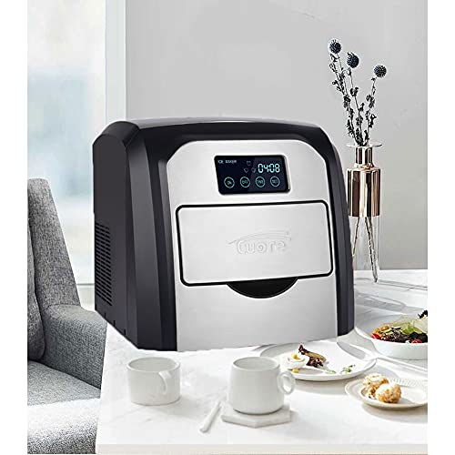 FRIDGE Eiswürfelmaschine 15kg Eiswürfel 24h Eismaschine 10Minuten Produktionszeit Eiswürfelbereiter Eiswürfel Größen Ice… – Bild 3
