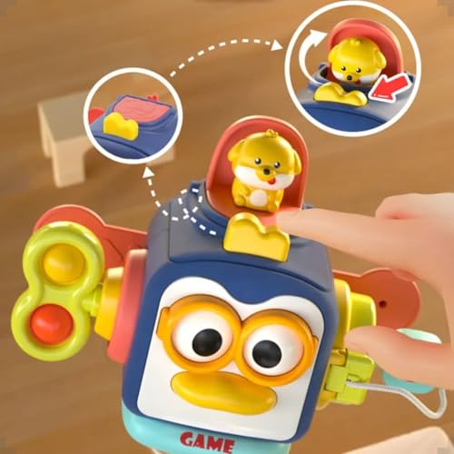 Cubo Mágico Educativo Brinquedo Sensorial Montessori Kidino Cubo de Atividades Infantil Ajuda Com As Habilidades Motoras do Bebê