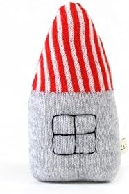 Baby Rattle - House, soft knitted newborn toy