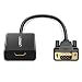 UGREEN Active HDMI to VGA Adapter with 3.5mm Audio Jack HDMI Female to VGA Male Converter for TV Stick, Raspberry Pi, Laptop, PC, Tablet, Digital Camera, Etc primary