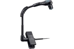 Shure BETA 98H/C Miniature Instrument Microphone - Clip-On Cardioid Condenser Mic for Sax/Brass, Integrated Shock Mount and P
