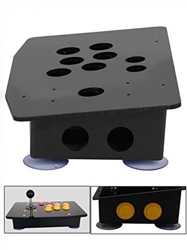 New Arrival DIY Arcade Panel Acrylic Inclined+Joystick Case Replacement for Arcade Game,Black