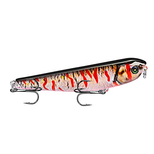 Rumas Hard Tackle Fishing Lure with 2 Strong Hooks - Bass Minnow 3D Eyes Fishing Baits