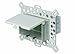 Arlington DBHM1W-1 Low Profile IN BOX Electrical Box with Weatherproof Cover for New Construction Stucco/Textured Surfaces/Rigid Siding, Horizontal, 1-Gang, White