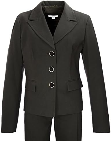 Marella Women's Two-Piece Jacket and Pant Suit 14 Forest Green