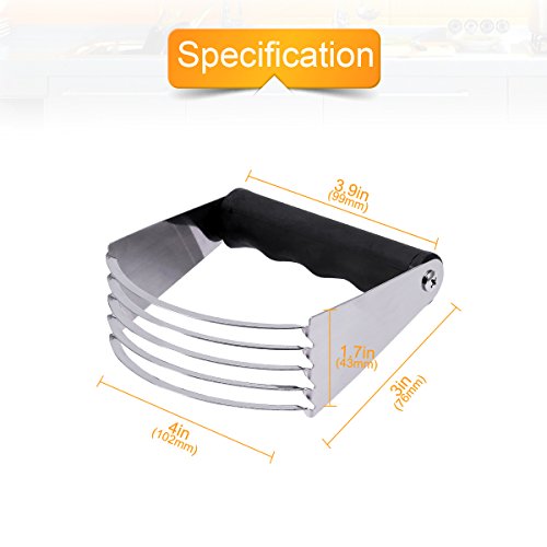 Pastry Blender,Stainless Steel Pastry Cutter Dough Blender Top Professional Baking Dough Cutter for Kitchen Butter Flour Cake