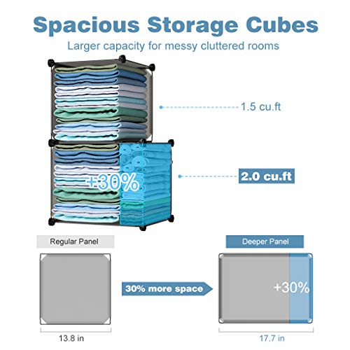 LANGRIA 20 Cubby Shelving Closet System Cube Organizer Plastic Storage